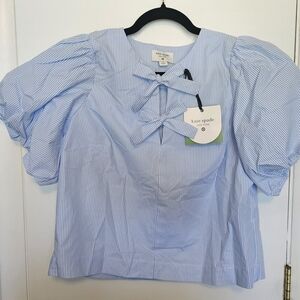 Kate Spade x Target Blue Bow Blouse